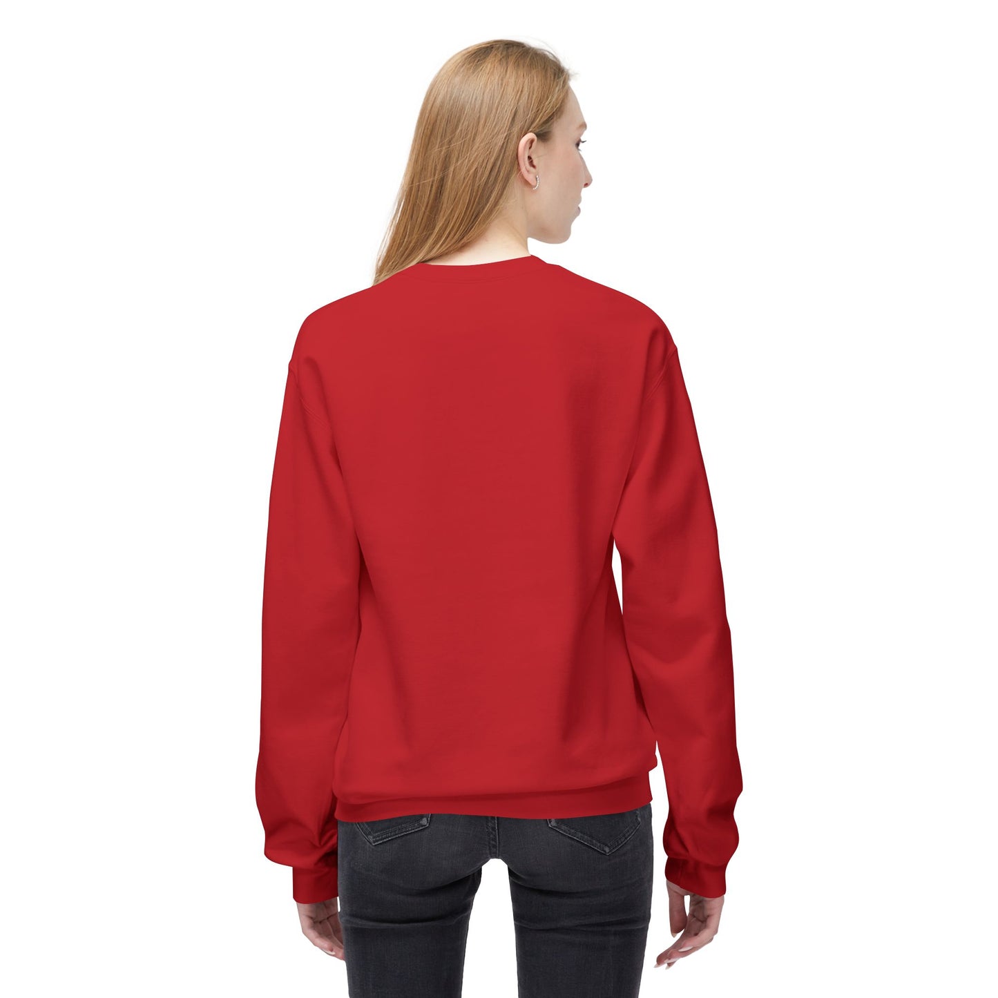 Signature Crewneck Sweatshirt — "By Her Authentic Voice" Minimal Logo