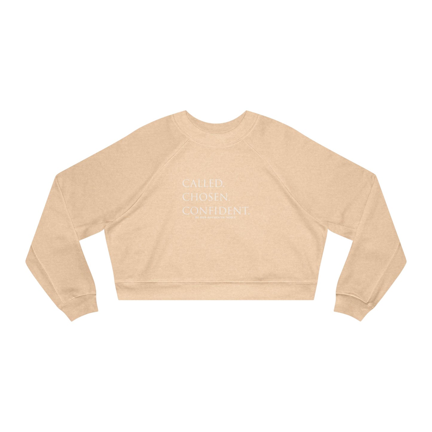 Called. Chosen. Confident. Crop Hoodie — Inspirational Women's Cropped Hoodie