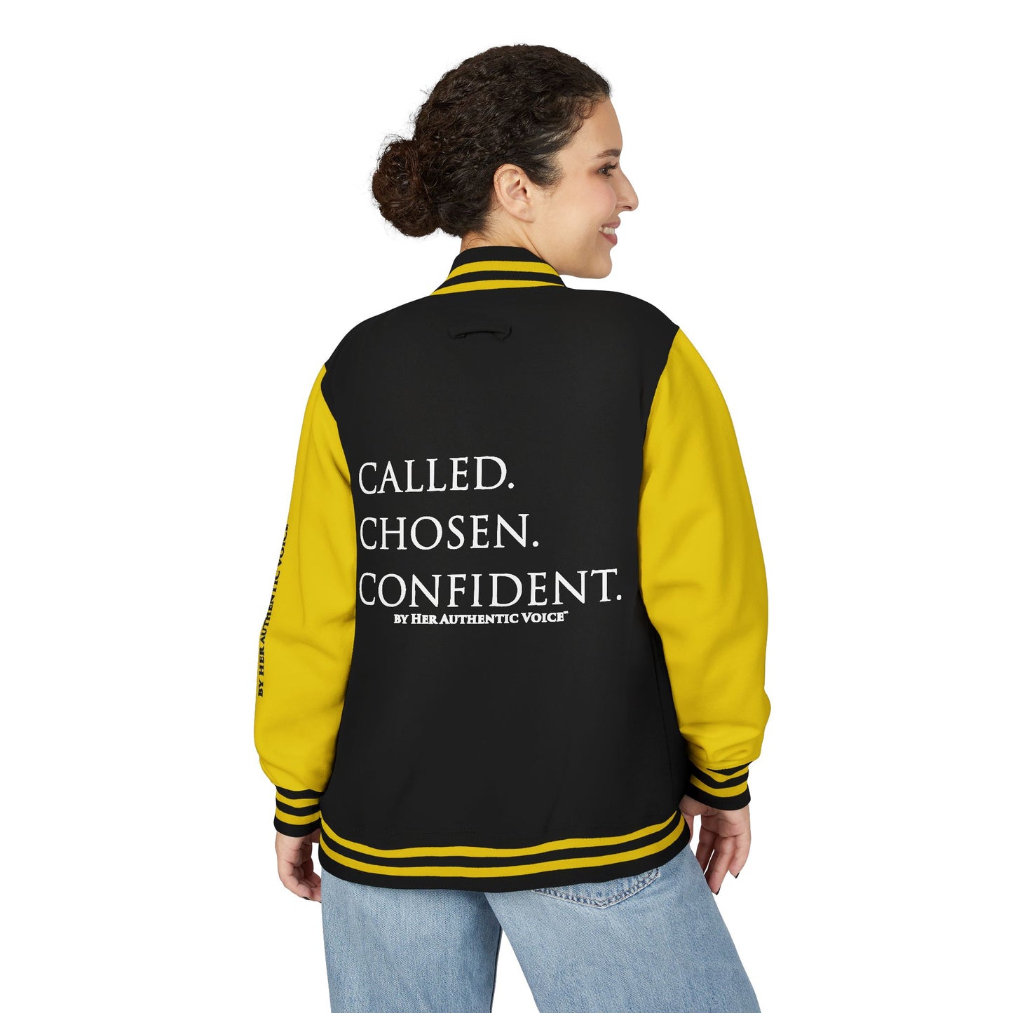 Letterman Jacket — "Called. Chosen. Confident." Empowerment Varsity Jacket