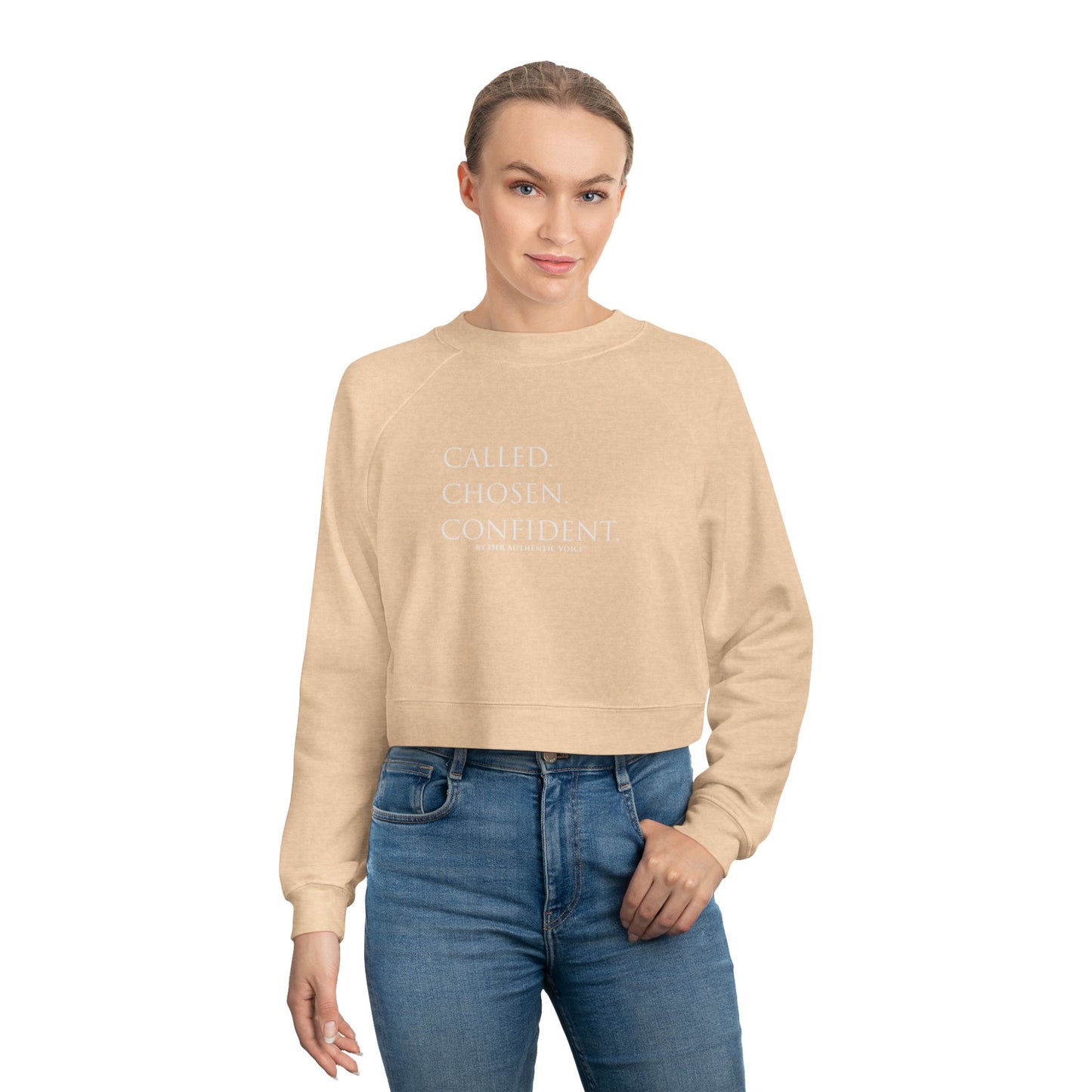 Called. Chosen. Confident. Crop Hoodie — Inspirational Women's Cropped Hoodie