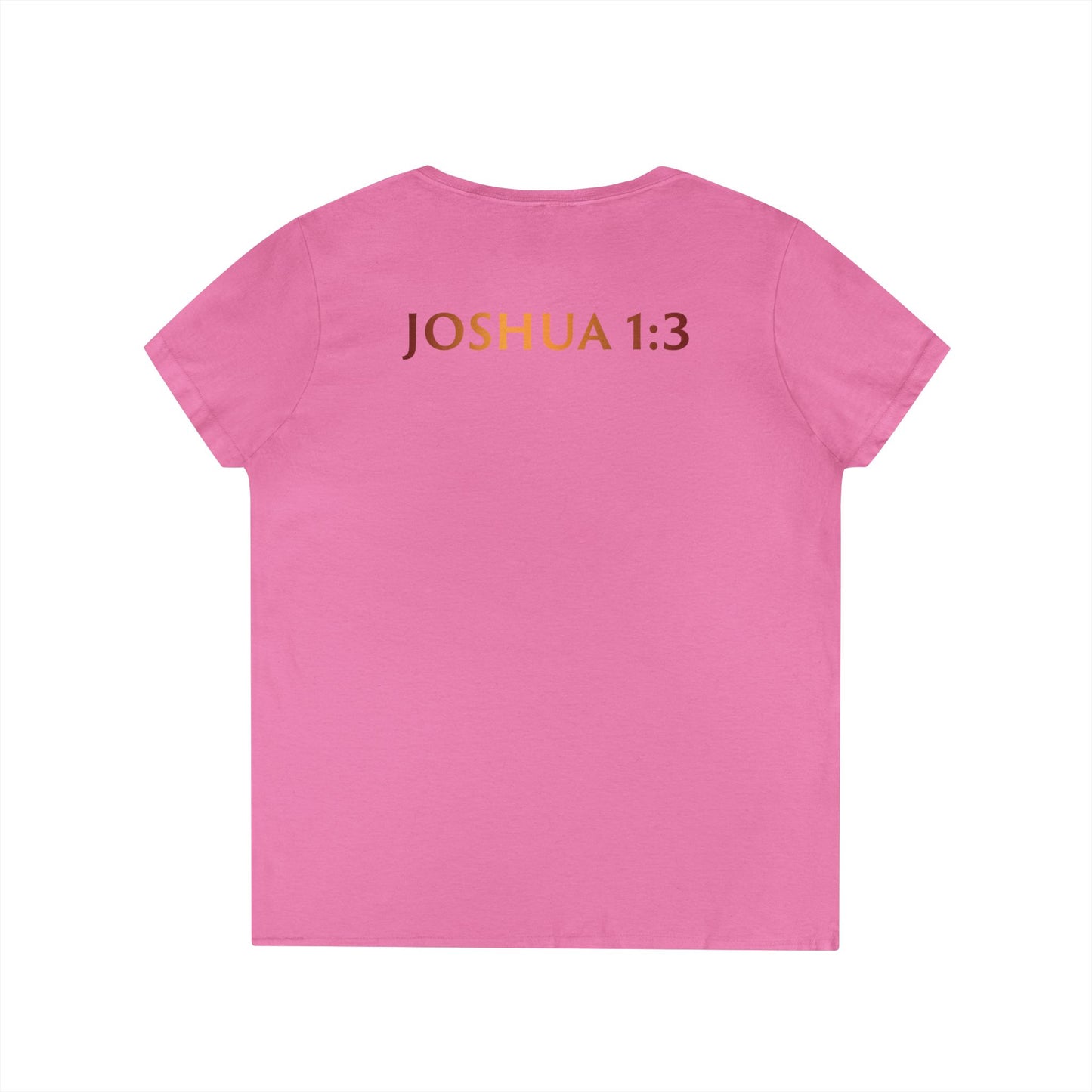 I Am the Shift! V-Neck Tee — Inspirational Christian Joshua 1:3 Shirt