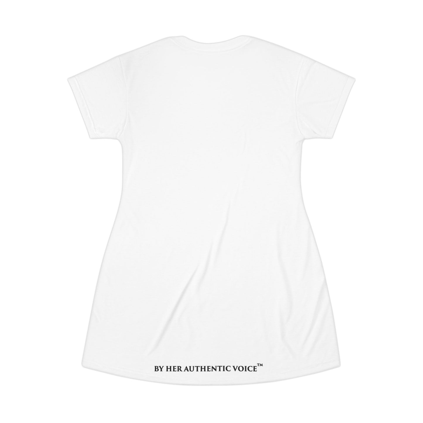 "I am Becoming" Butterfly T-Shirt Dress — "Authentic Voice" Inspirational Graphic
