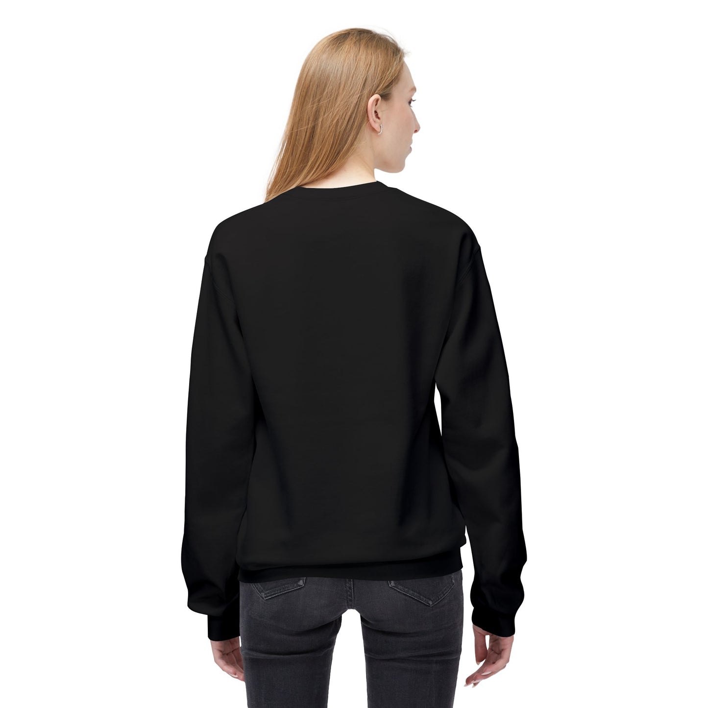 Signature Crewneck Sweatshirt — "By Her Authentic Voice" Minimal Logo