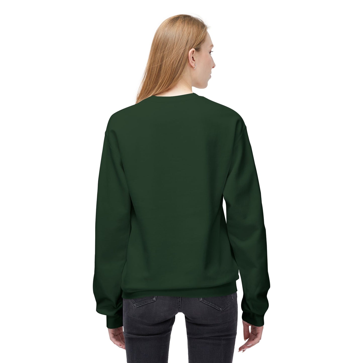 Signature Crewneck Sweatshirt — "By Her Authentic Voice" Minimal Logo