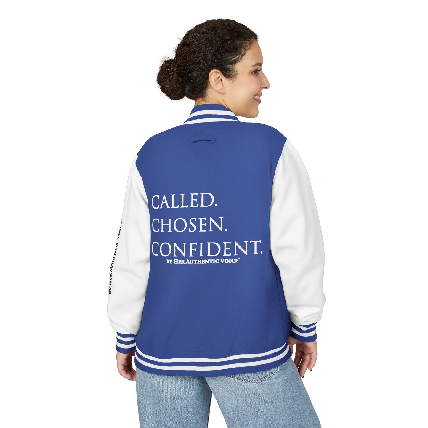 Letterman Jacket — "Called. Chosen. Confident." Empowerment Varsity Jacket