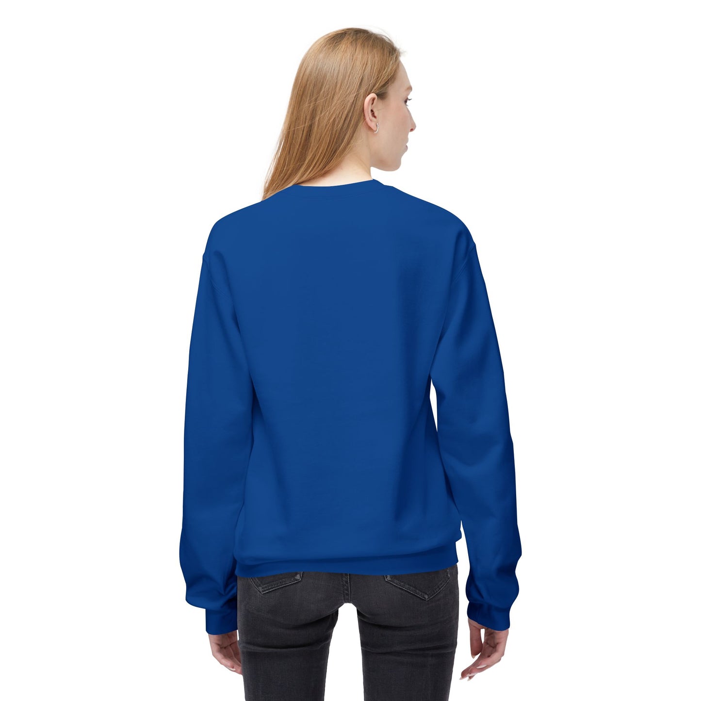 Signature Crewneck Sweatshirt — "By Her Authentic Voice" Minimal Logo