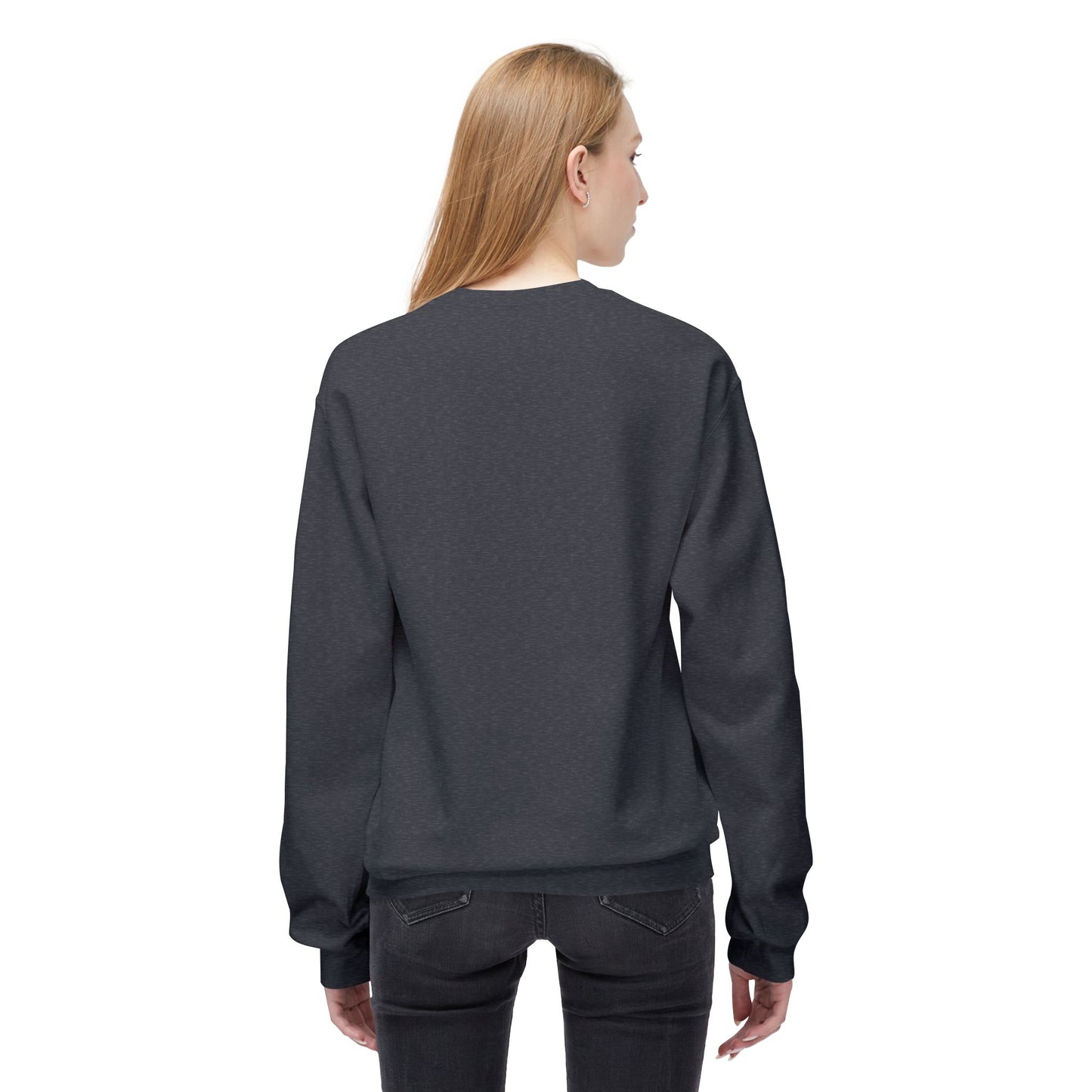 Signature Crewneck Sweatshirt — "By Her Authentic Voice" Minimal Logo