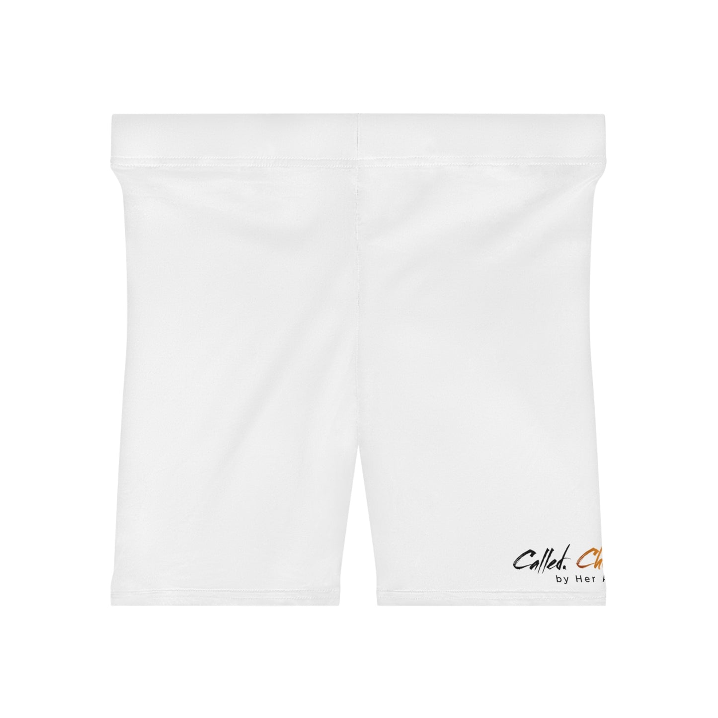 "Called. Chosen. Confident" Women's Biker Shorts — Minimal Logo Activewear for Comfort & Confidence