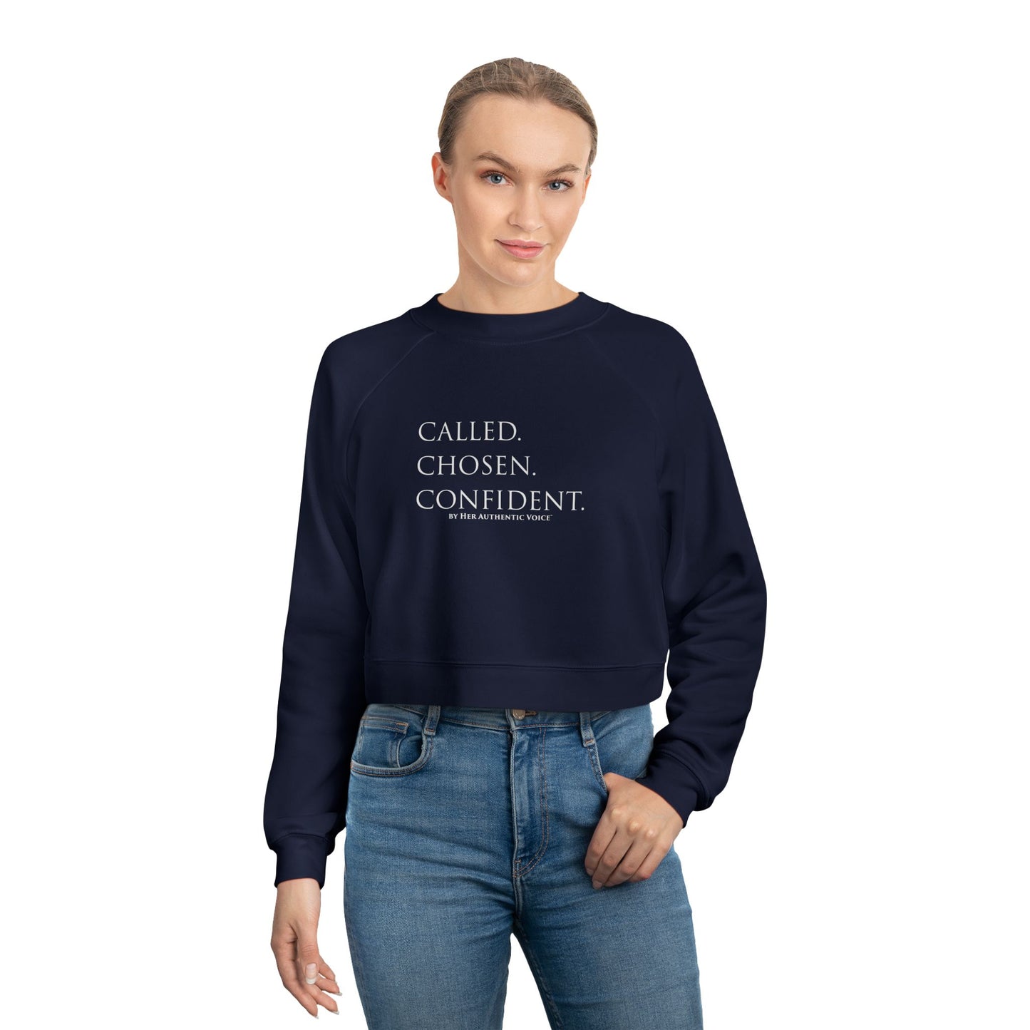 Called. Chosen. Confident. Crop Hoodie — Inspirational Women's Cropped Hoodie