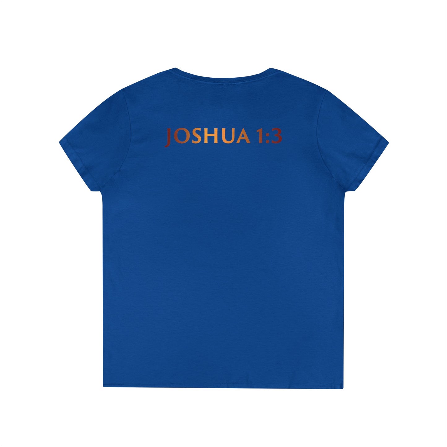 I Am the Shift! V-Neck Tee — Inspirational Christian Joshua 1:3 Shirt