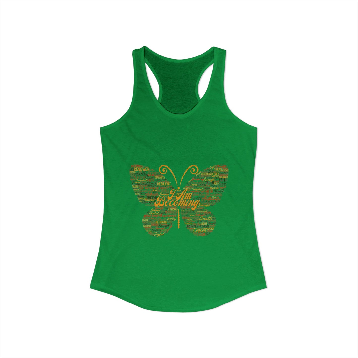 "I am Becoming" Signature Butterfly Racerback Tank