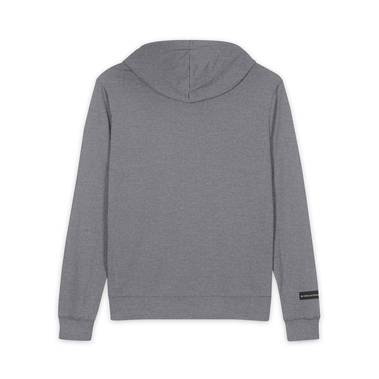 "Called. Chosen. Confident." Minimal Sunset Logo Zip Hoodie — Small Chest & Sleeve Accent