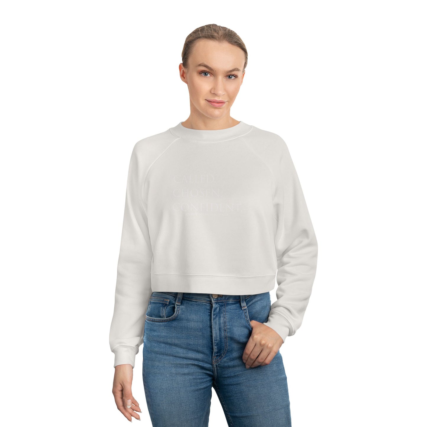 Called. Chosen. Confident. Crop Hoodie — Inspirational Women's Cropped Hoodie