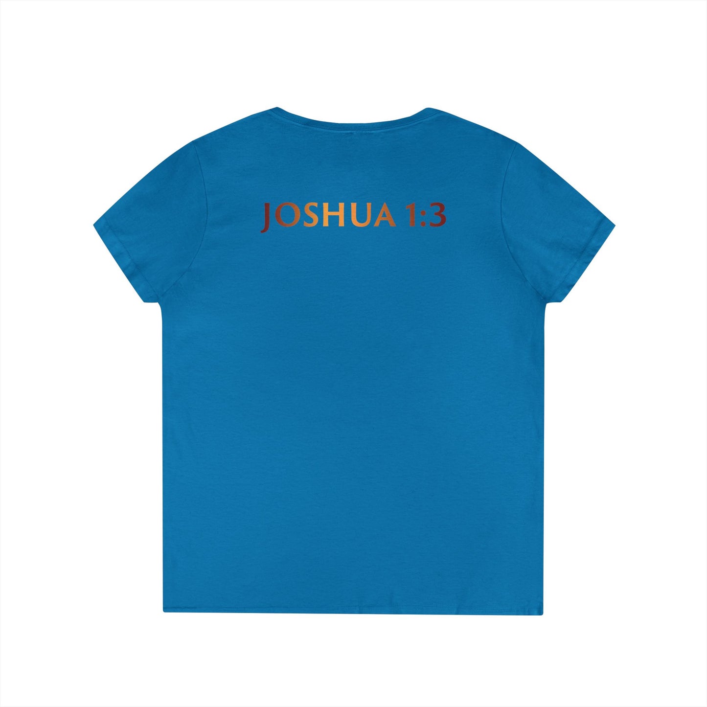 I Am the Shift! V-Neck Tee — Inspirational Christian Joshua 1:3 Shirt