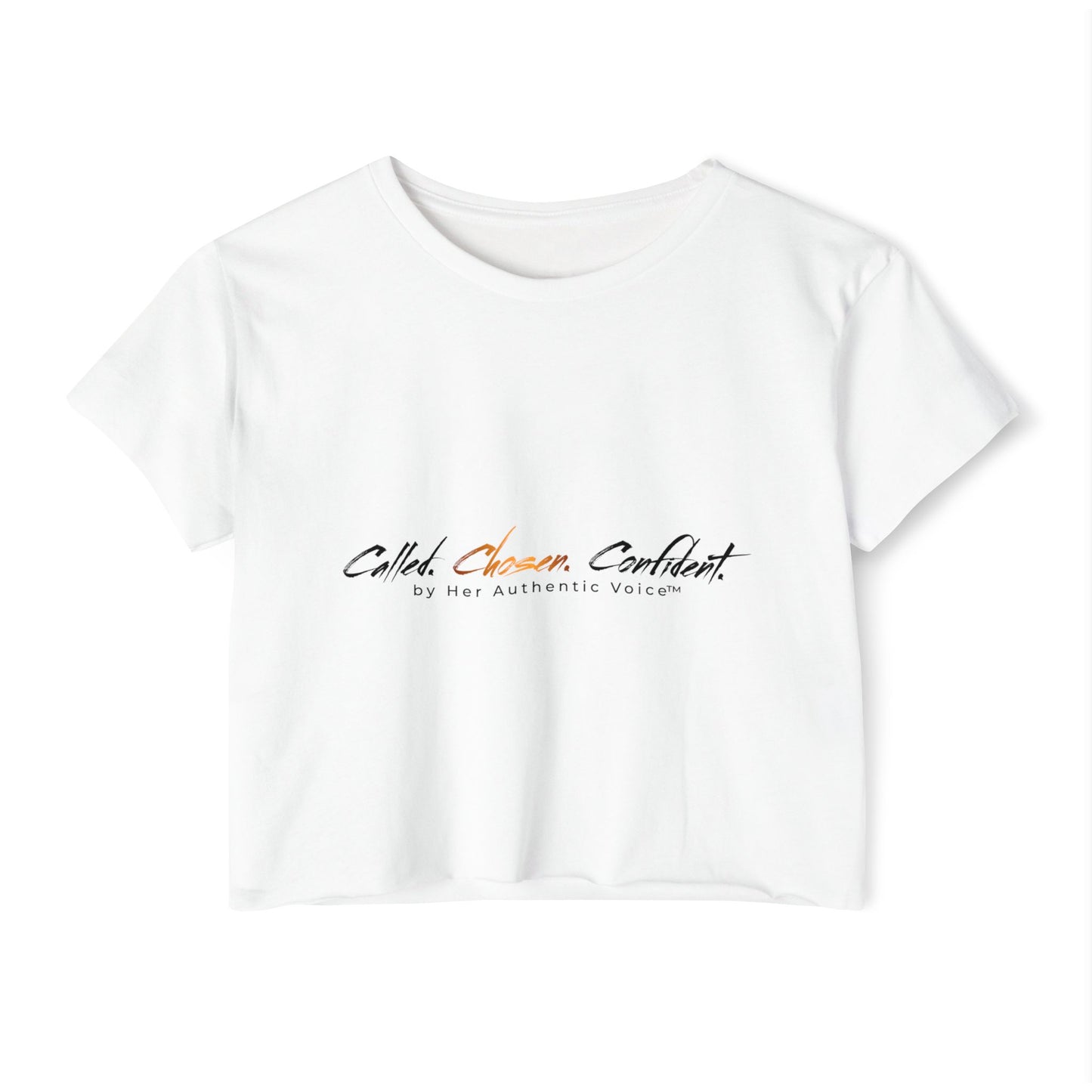 Crop Top — "Called, Chosen, Confident" Inspirational Festival Crop Tee