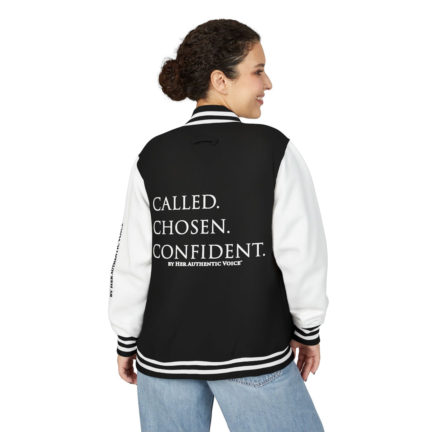 Letterman Jacket — "Called. Chosen. Confident." Empowerment Varsity Jacket