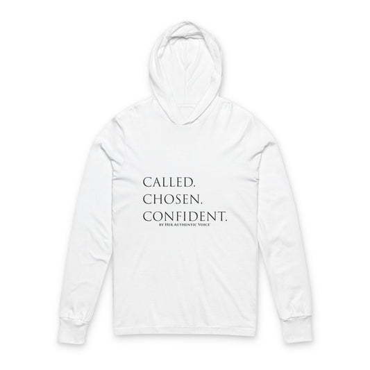 Called. Chosen. Confident. Hooded Long Sleeve Tee