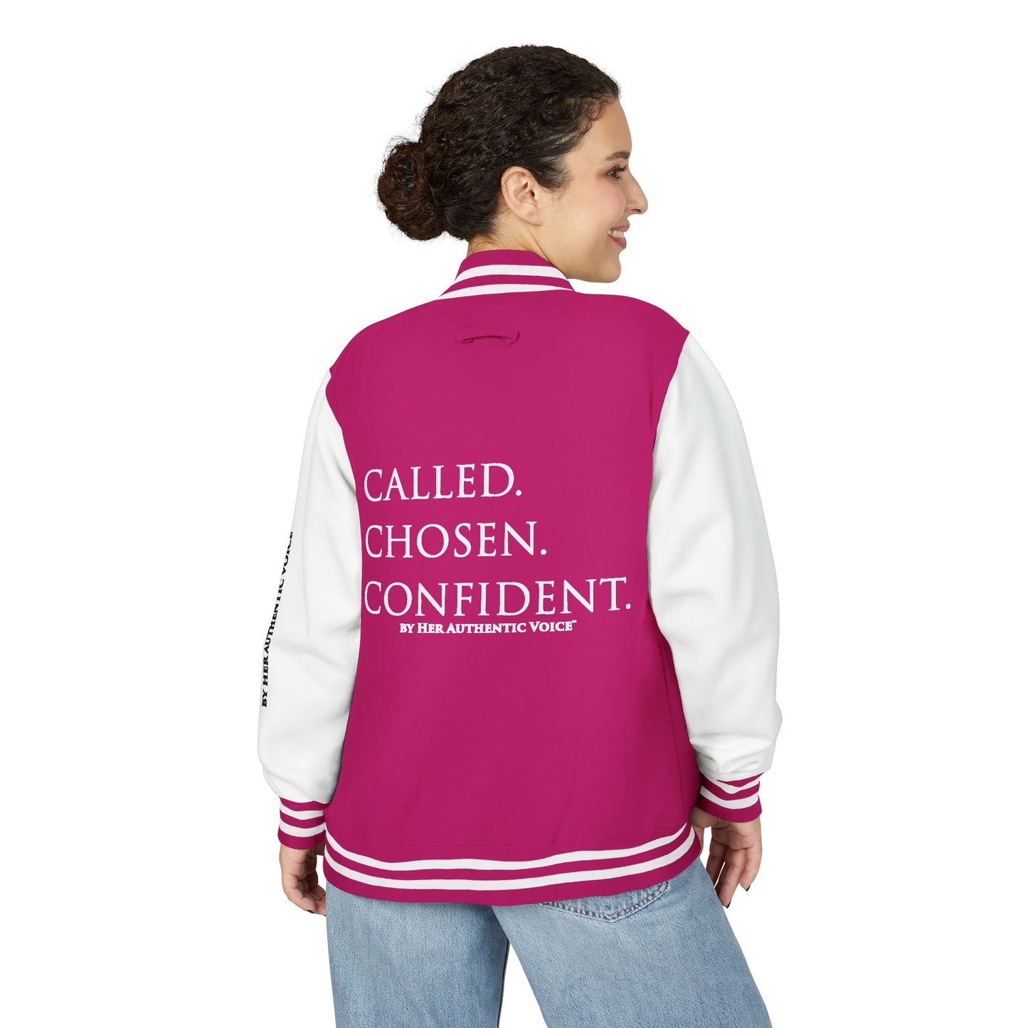 Letterman Jacket — "Called. Chosen. Confident." Empowerment Varsity Jacket