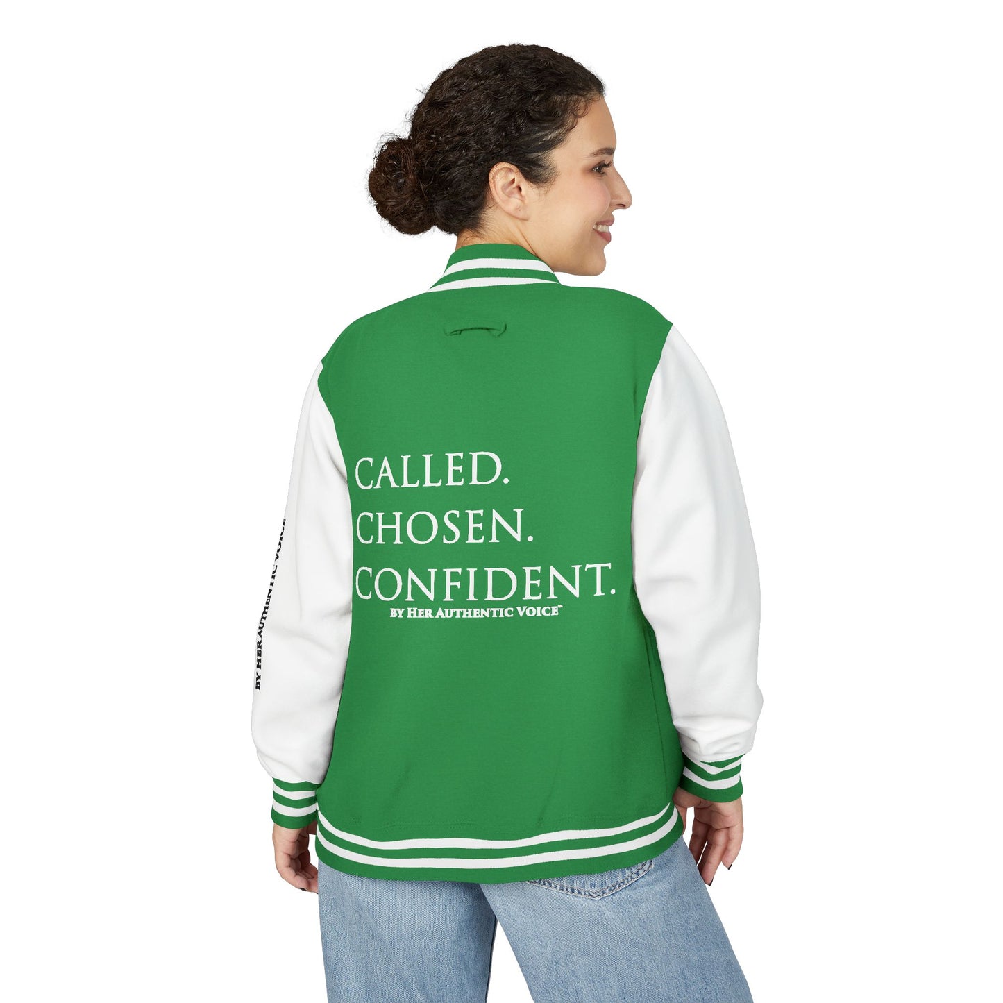 Letterman Jacket — "Called. Chosen. Confident." Empowerment Varsity Jacket