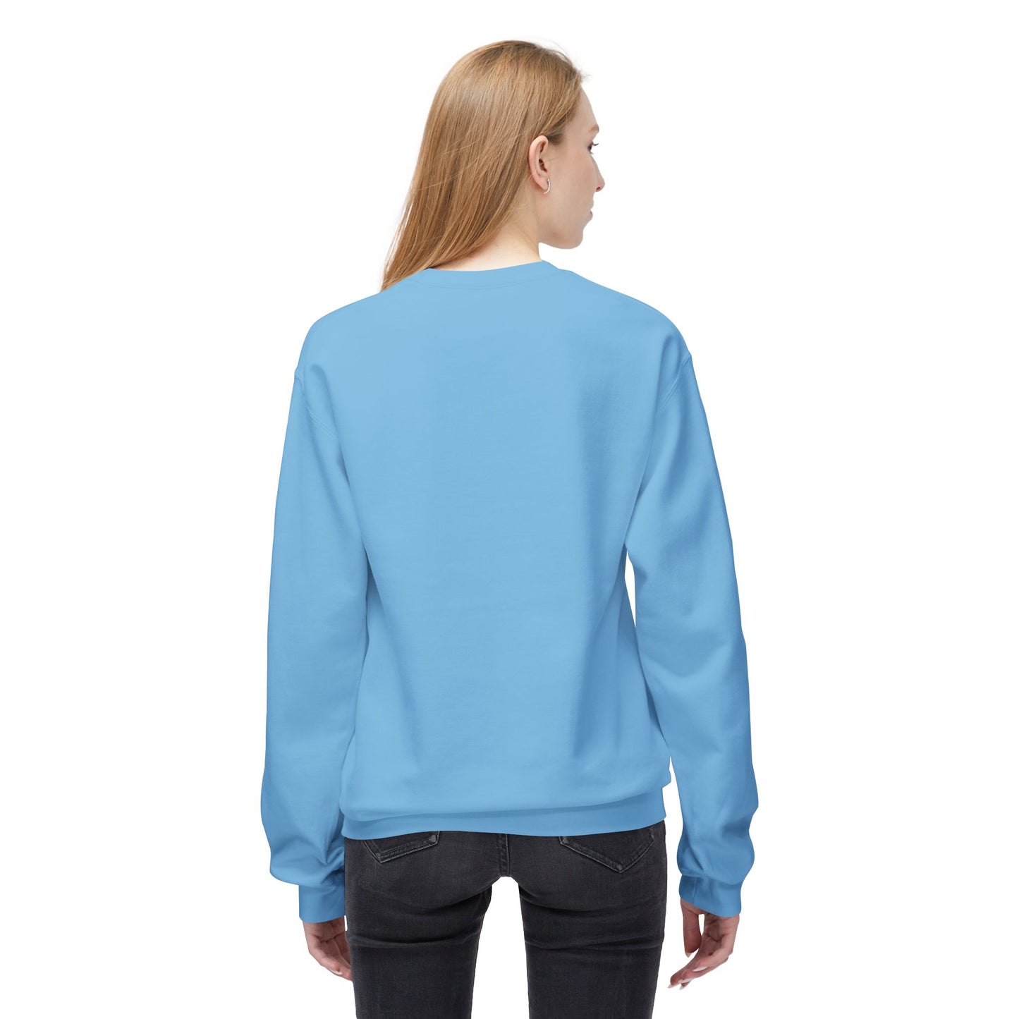 Signature Crewneck Sweatshirt — "By Her Authentic Voice" Minimal Logo