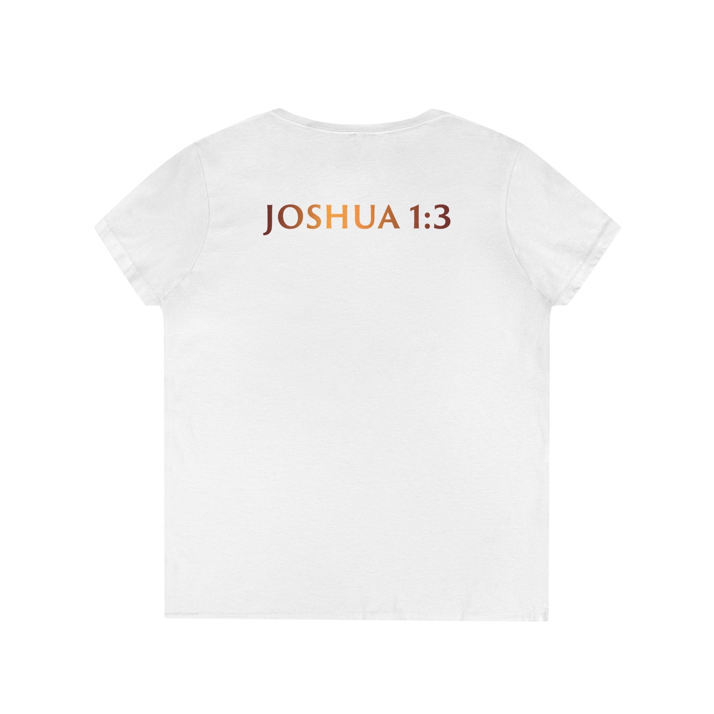 I Am the Shift! V-Neck Tee — Inspirational Christian Joshua 1:3 Shirt
