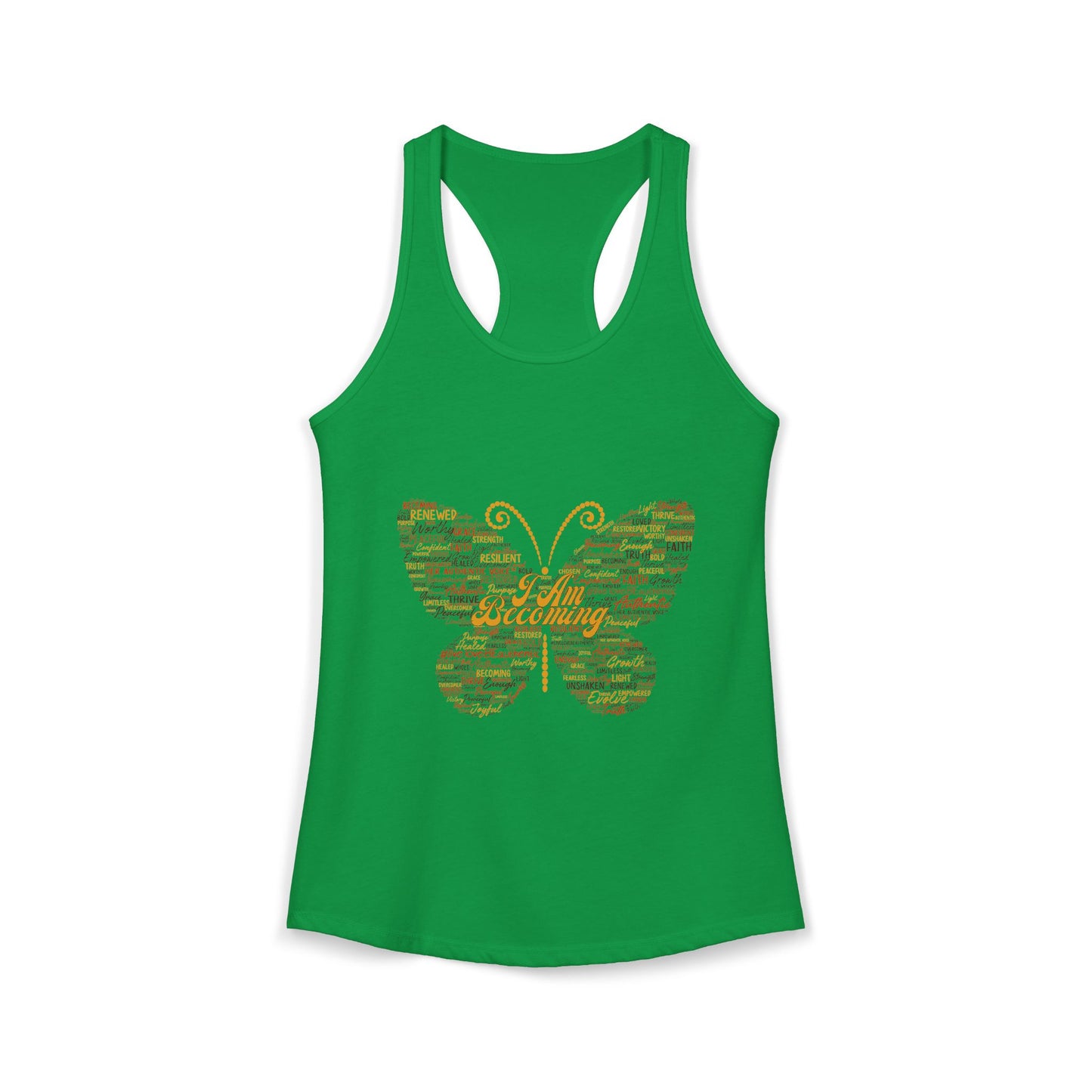 "I am Becoming" Signature Butterfly Racerback Tank