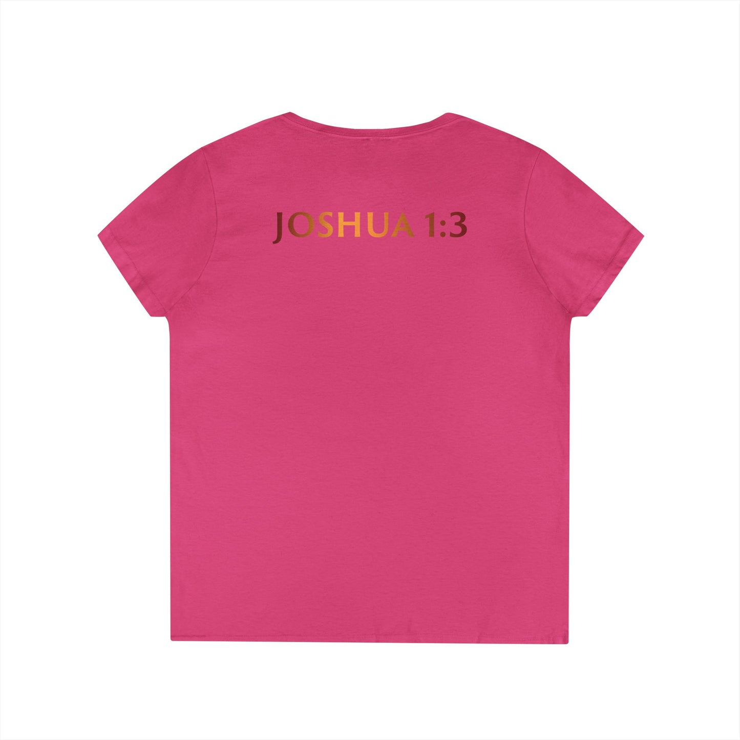 I Am the Shift! V-Neck Tee — Inspirational Christian Joshua 1:3 Shirt